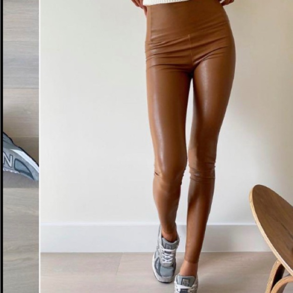 Wilfred Free Chestnut Faux Leather Pants